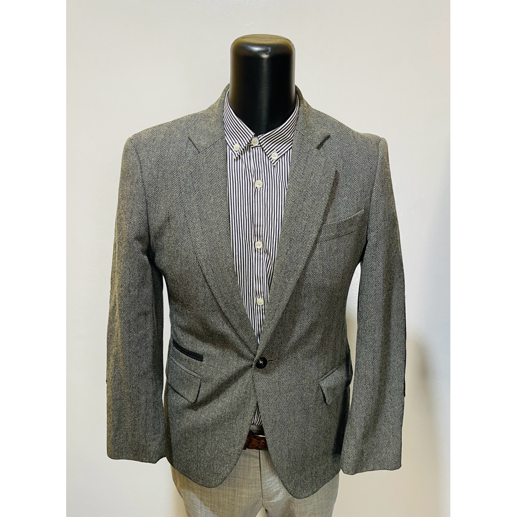 zaraman blazer abu jas   elbow casual s