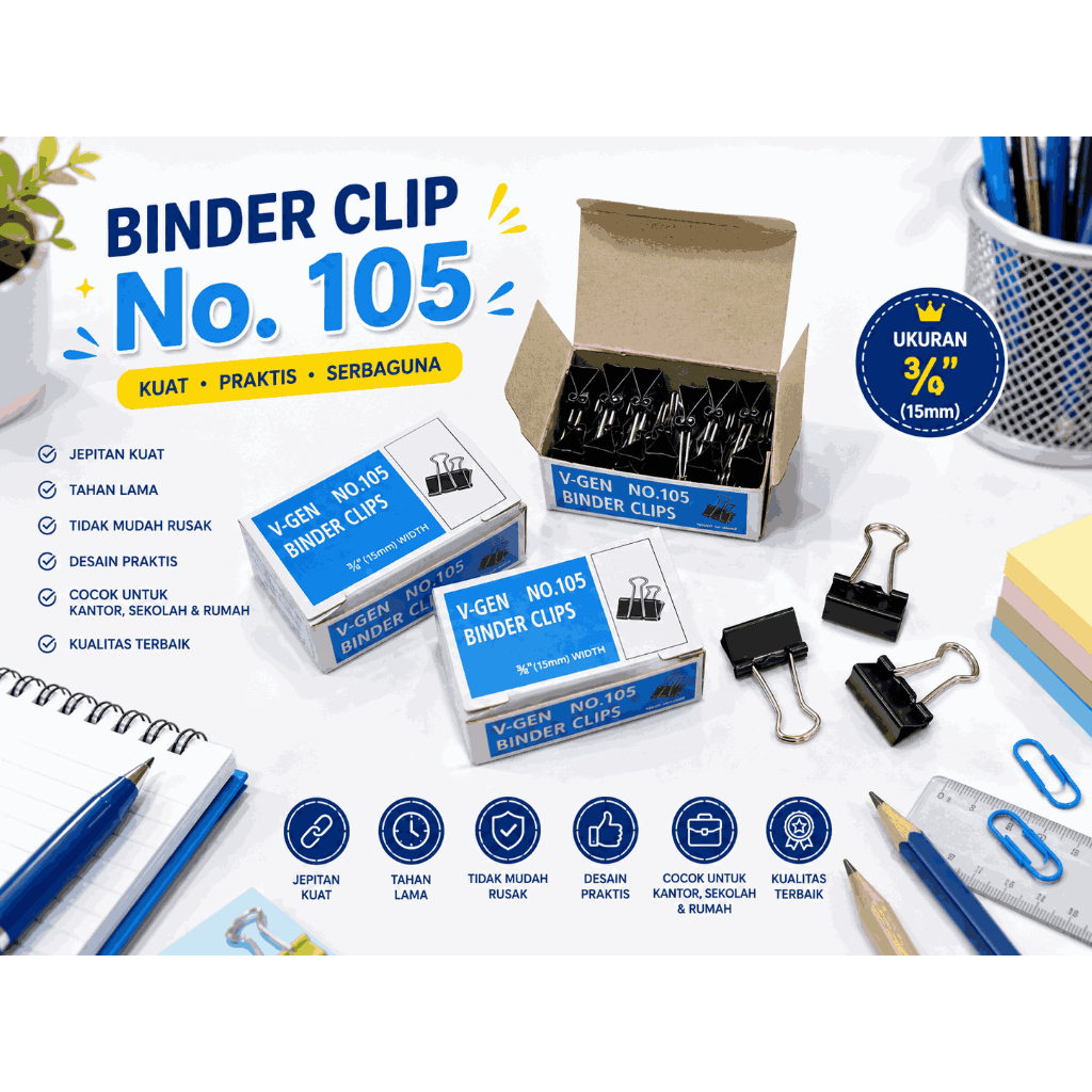 BINDER CLIP KERTAS / CLIP KERTAS/ BINDER CLIP