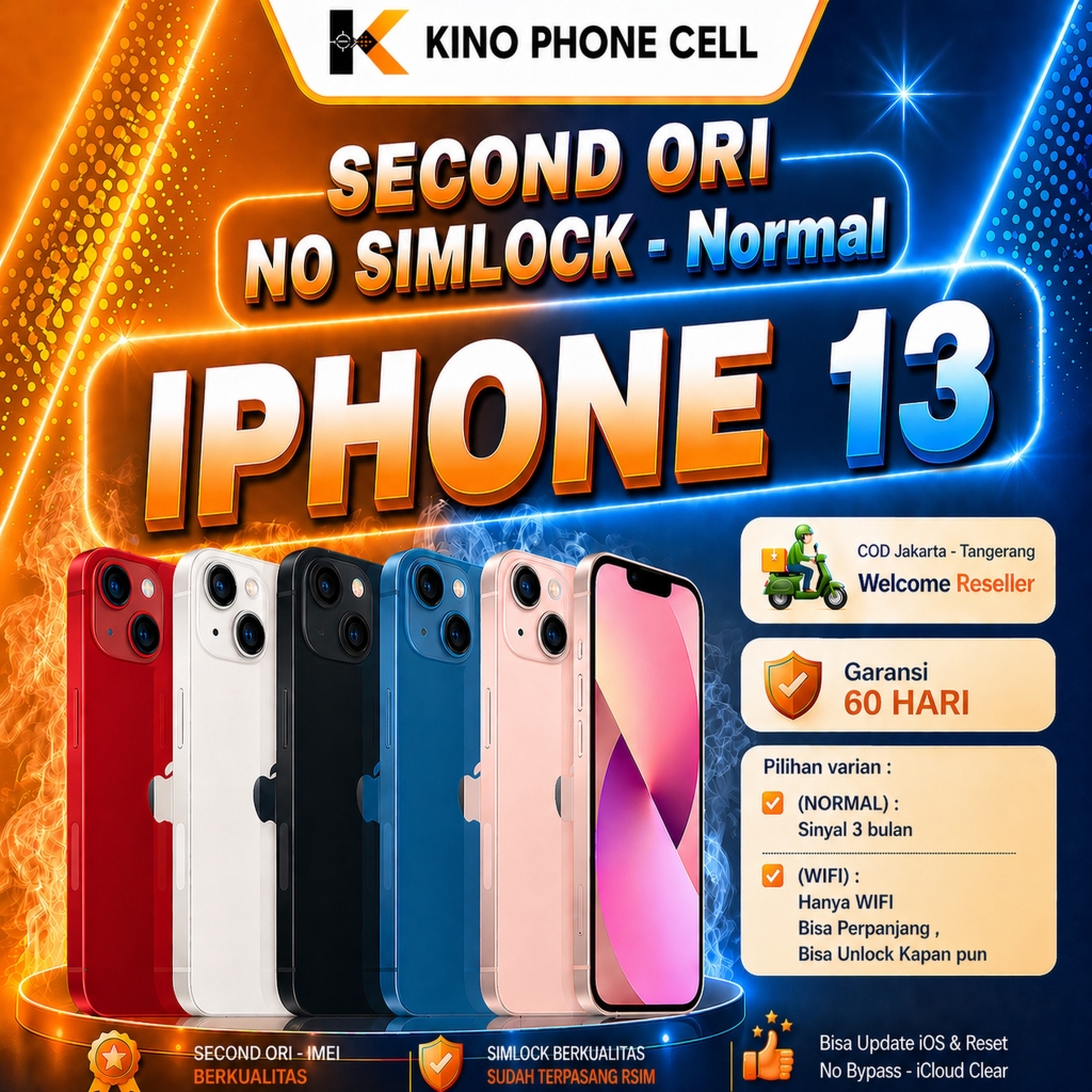 IPHONE 13 & 13 Mini Second inter Biasa 128gb 256gb Normal Bekas kinophonecell