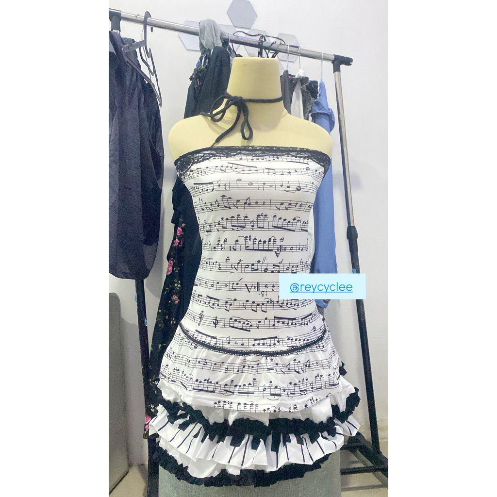 piano style | piano skirt | oneset dress piano | piano clothes | y2k | tube top | tops tube | musik 