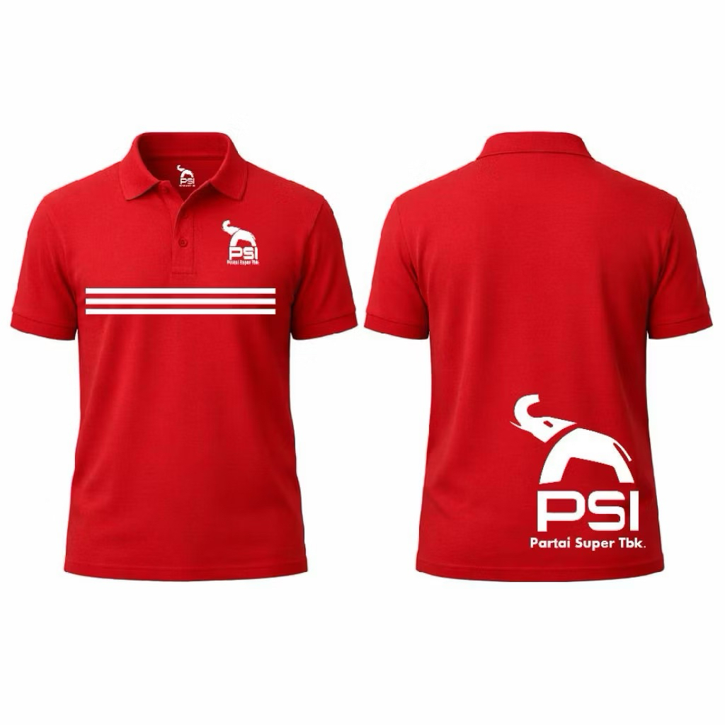 KAOS KERAH/ POLOSHIRT LOGO PSI GAJAH TERBARU PARTAI PSI KEKINIAN