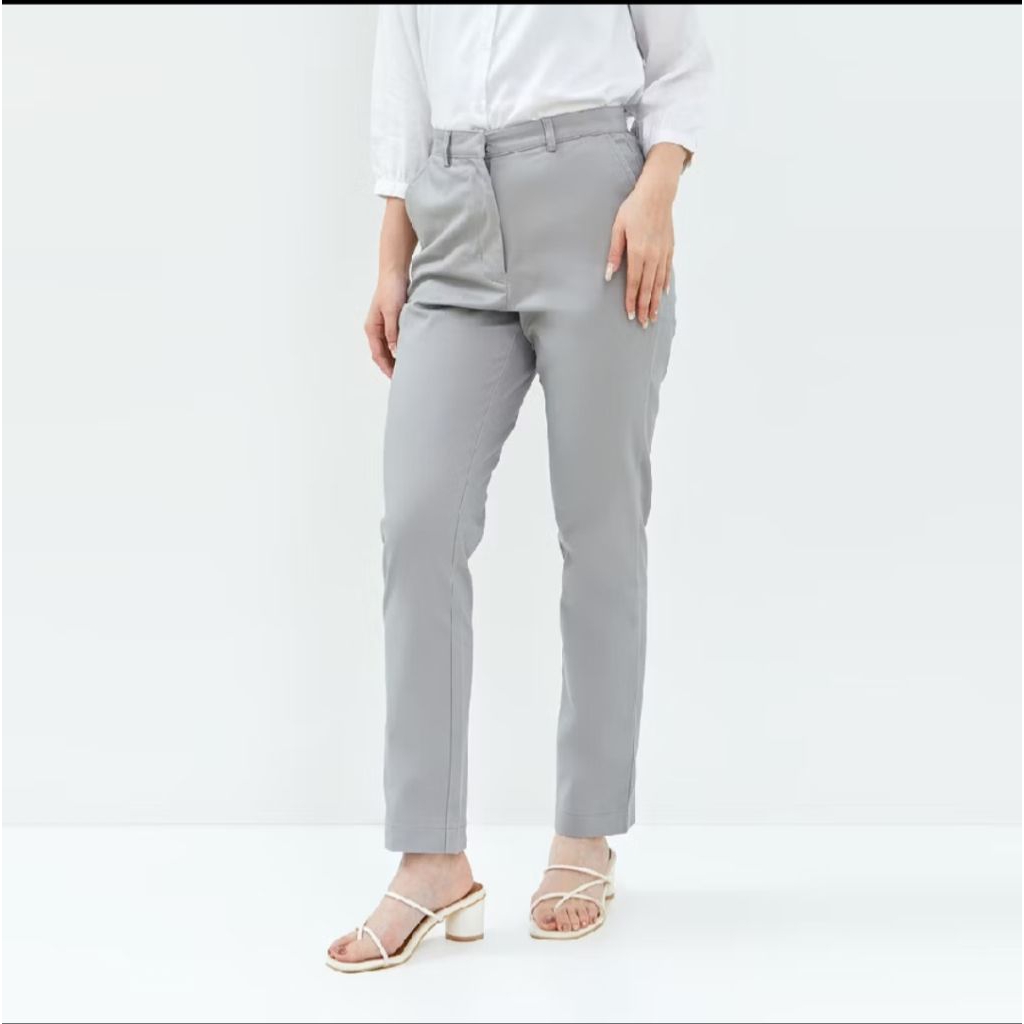 Silver Chinos Pants - GEELA, Pakaian Wanita