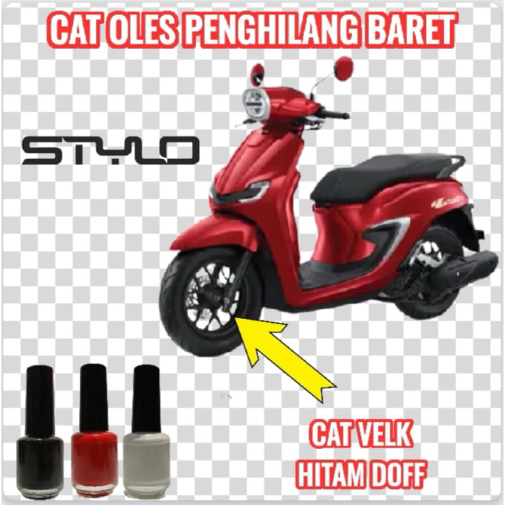 CAT OLES VELK VELG HITAM DOFF BLACK DOFF PENGHILANG BARET MOTOR HONDA STYLO NEW TERMURAH