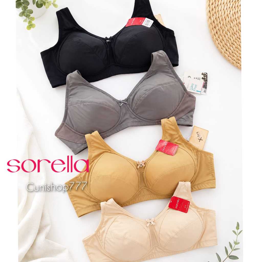 SORELLA BRA TANPA KAWAT BUSA TIPIS 34C 36C 36D 38D 40C 40D 42D BH POLOS NON WIRE WIRELESS 29540 2953