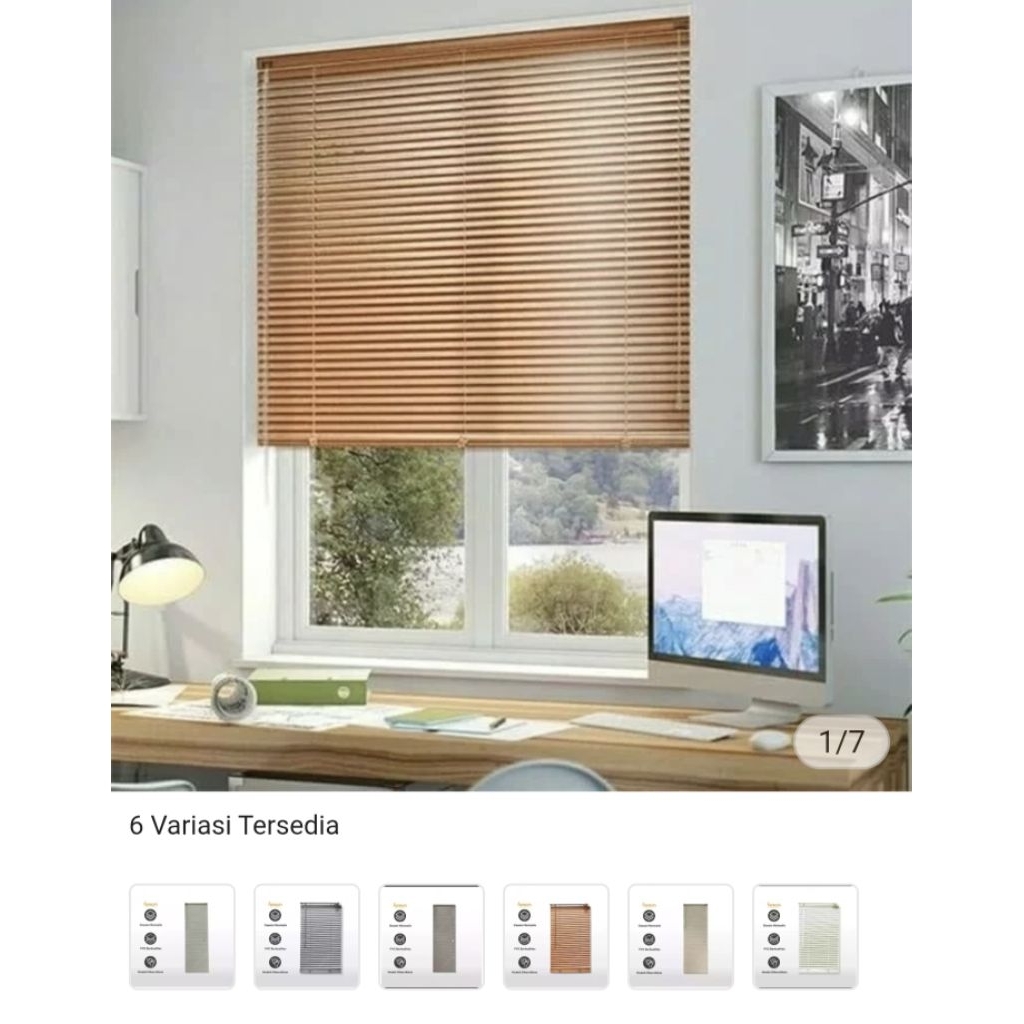 VERTICAL BLIND ukuran mendatar 120 tinggi 60CM