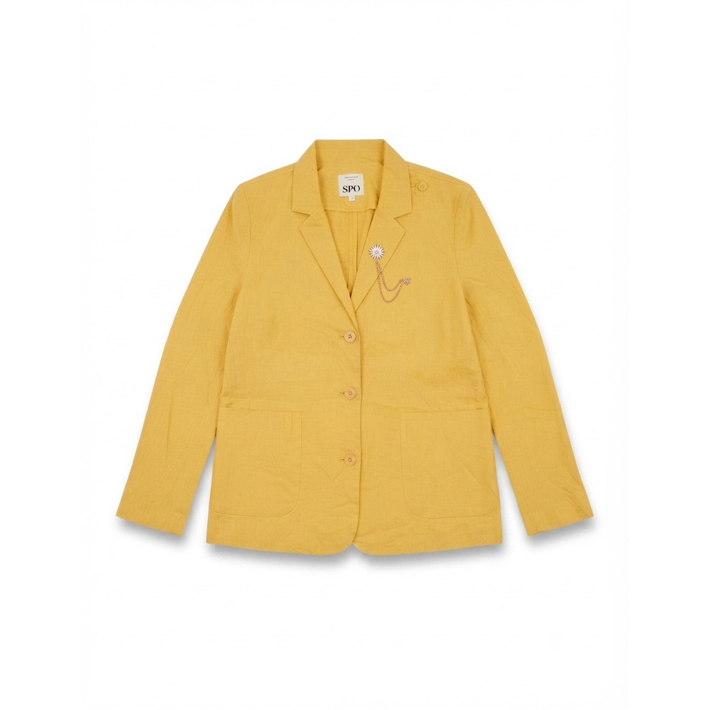 Spao Blazer Cotton Outer Mustard