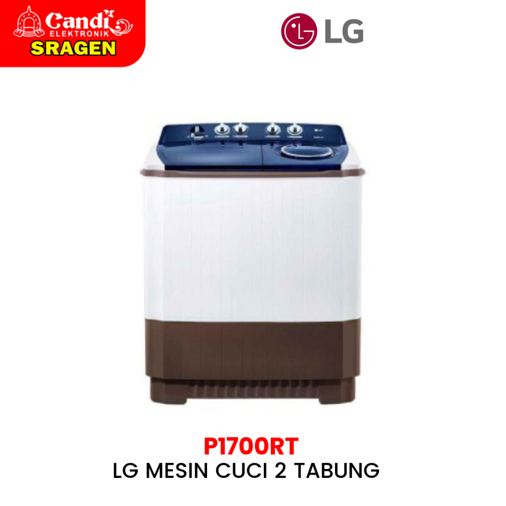 LG Mesin Cuci 2 Tabung 17Kg  Roller Jet Pulsator Wind Jet Dry - P1700RT