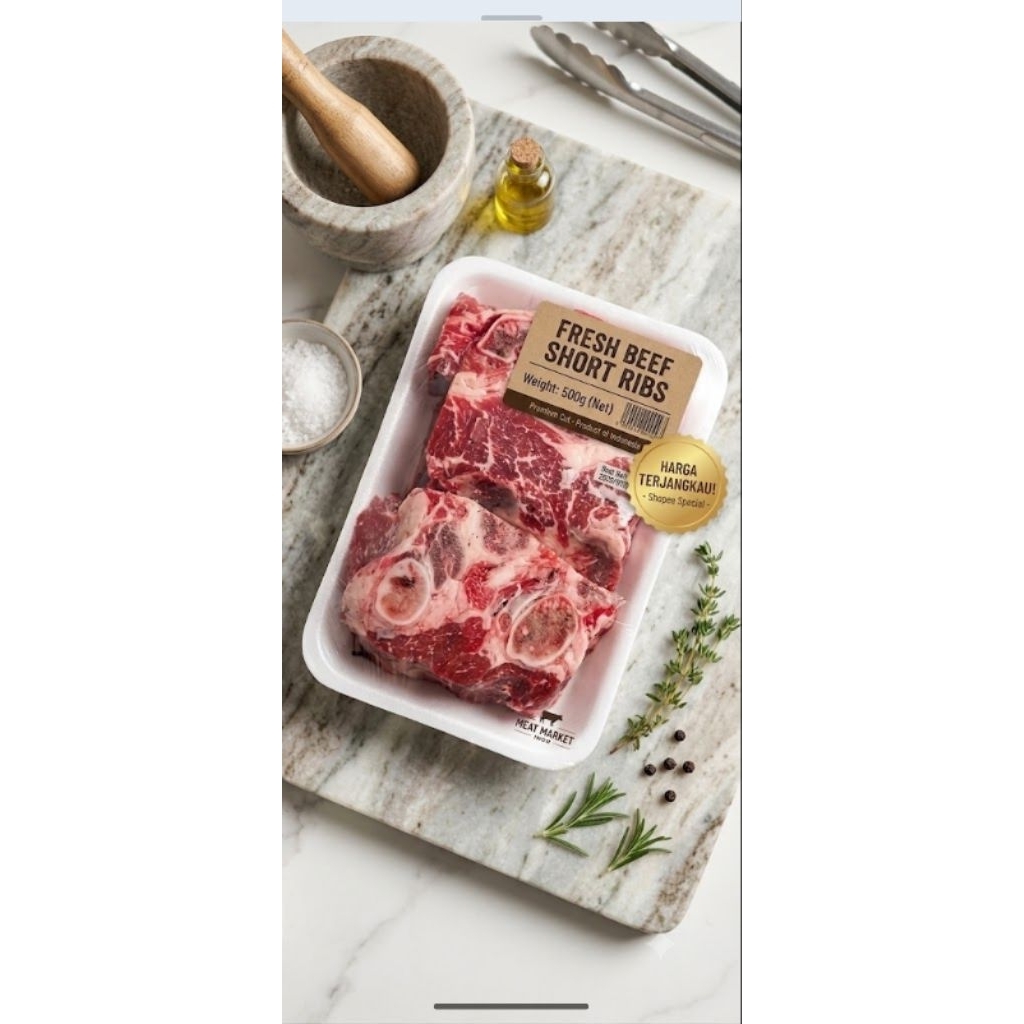 Tetelan Daging Sapi Trim 500gr - Lemak Urat, Halal, Segar