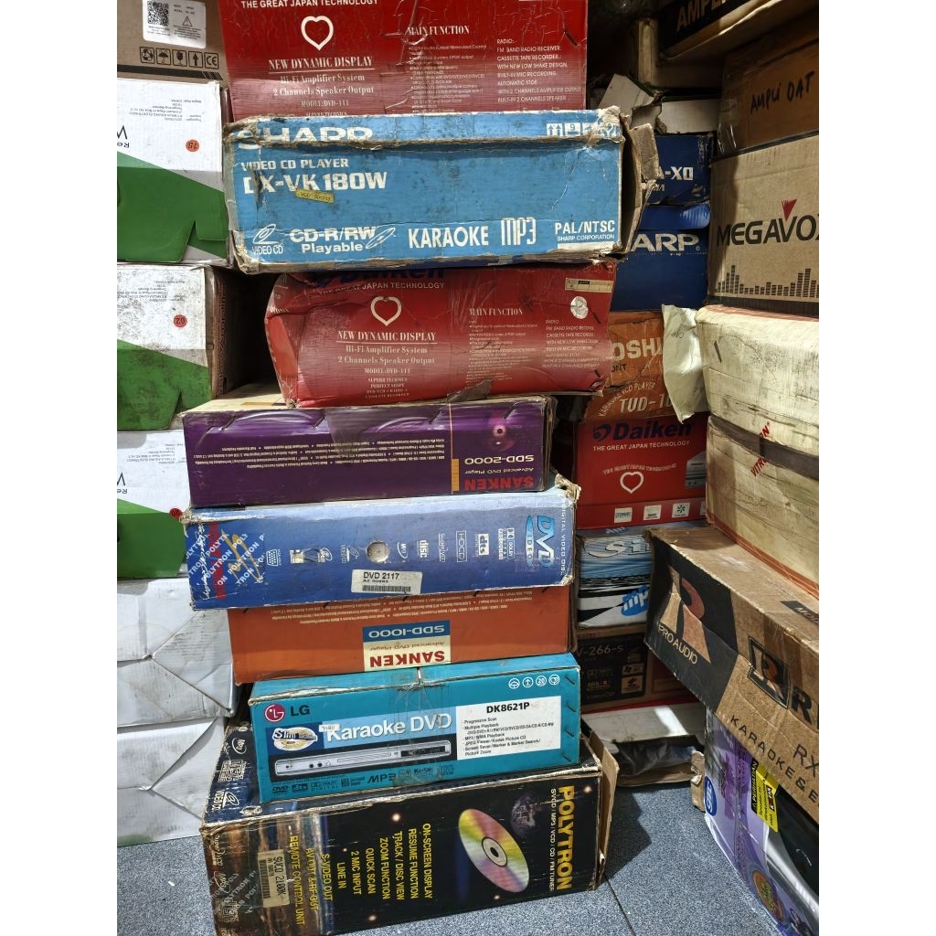 DVD player BRANDED ORIGINAL obralan cuci gudang new product old stock harga murah VCD video CD disc 