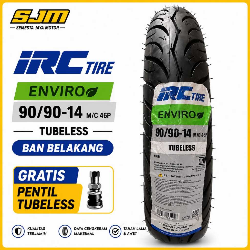 Ban Luar IRC 90/90 ring 14 tubles Ban BELAKANG MATIC Beat,Vario, Scoopy