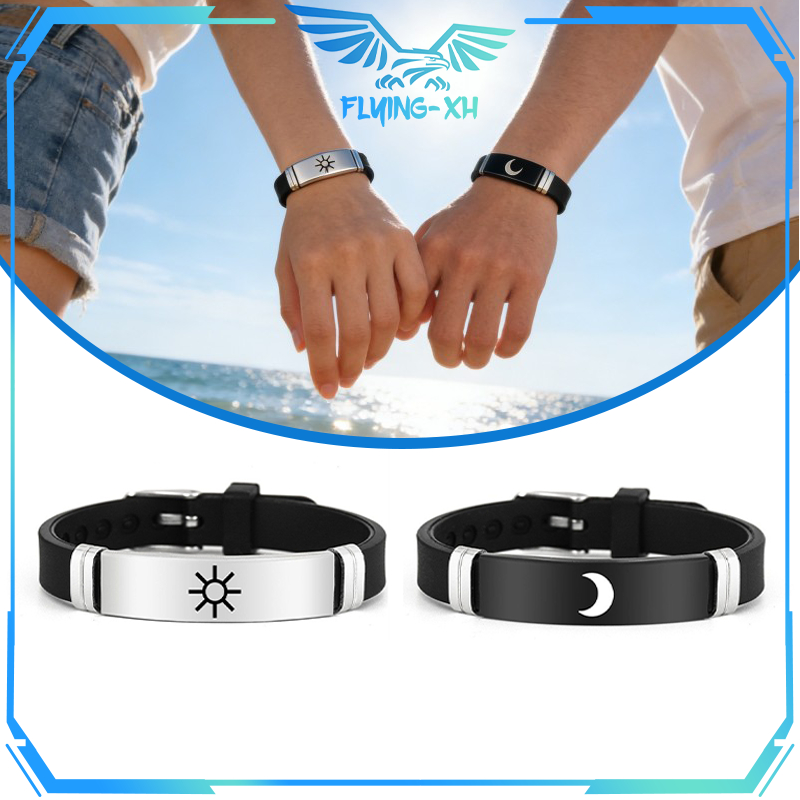 Gelang Couple Matahari Dan Bulan Cocok Untuk Pemberian Hadiah Gelang Couple Bulan Dan Matahari 2pcs 