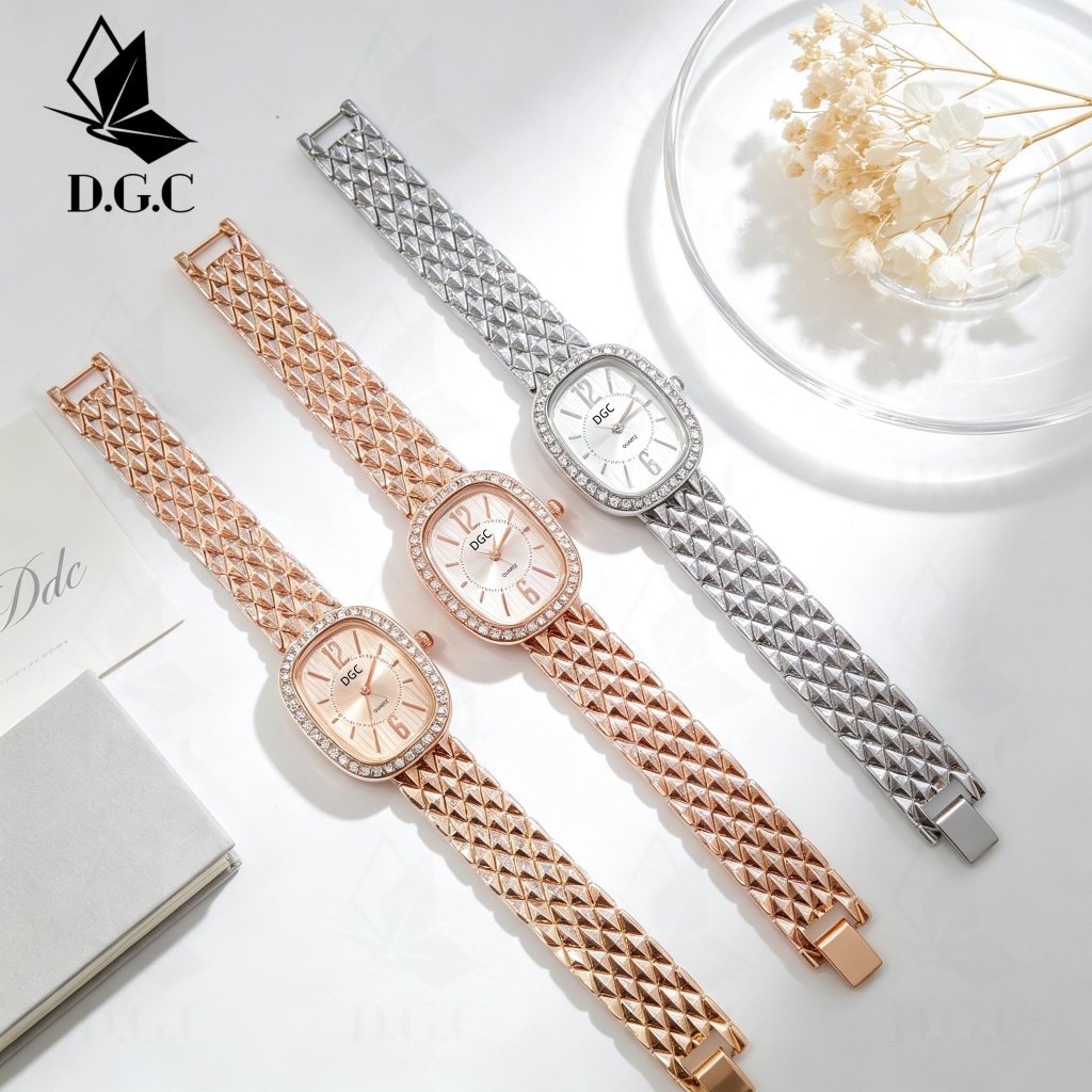 DGC 30260 Jam Tangan Wanita Elegan Analog Rantai Stainless Mode Business Fashion dgc jam tangan wani