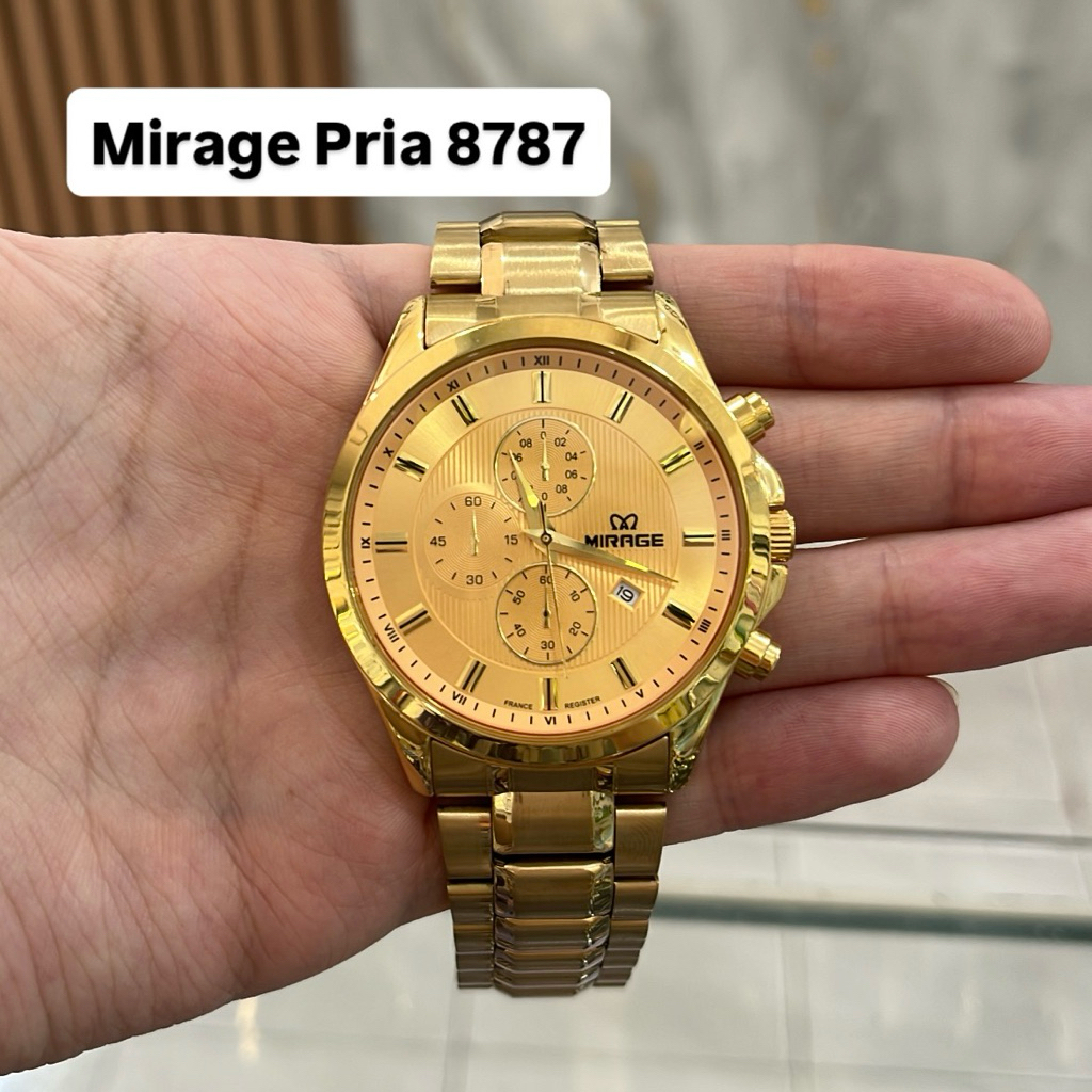 Jam Tangan Mirage 8787 Pria Gold