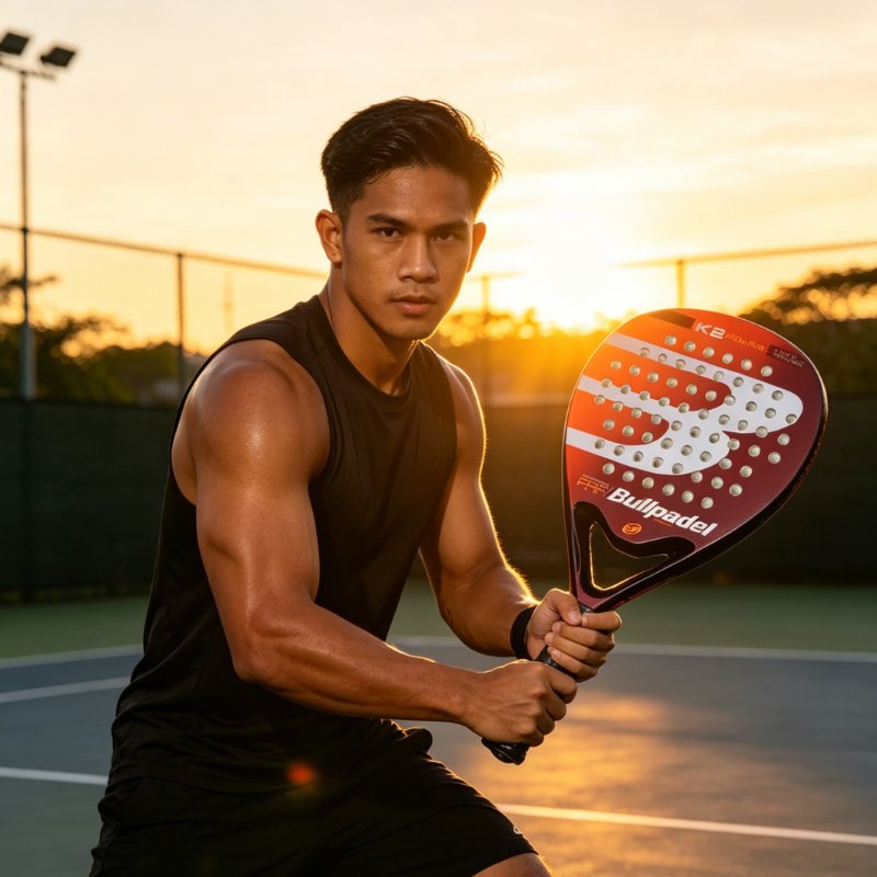 BIG PROMO [ORI] Bullpadel Raket Padel Seri IONIC Serat Karbon Kuat Anti Getaran Sweet Spot Luas