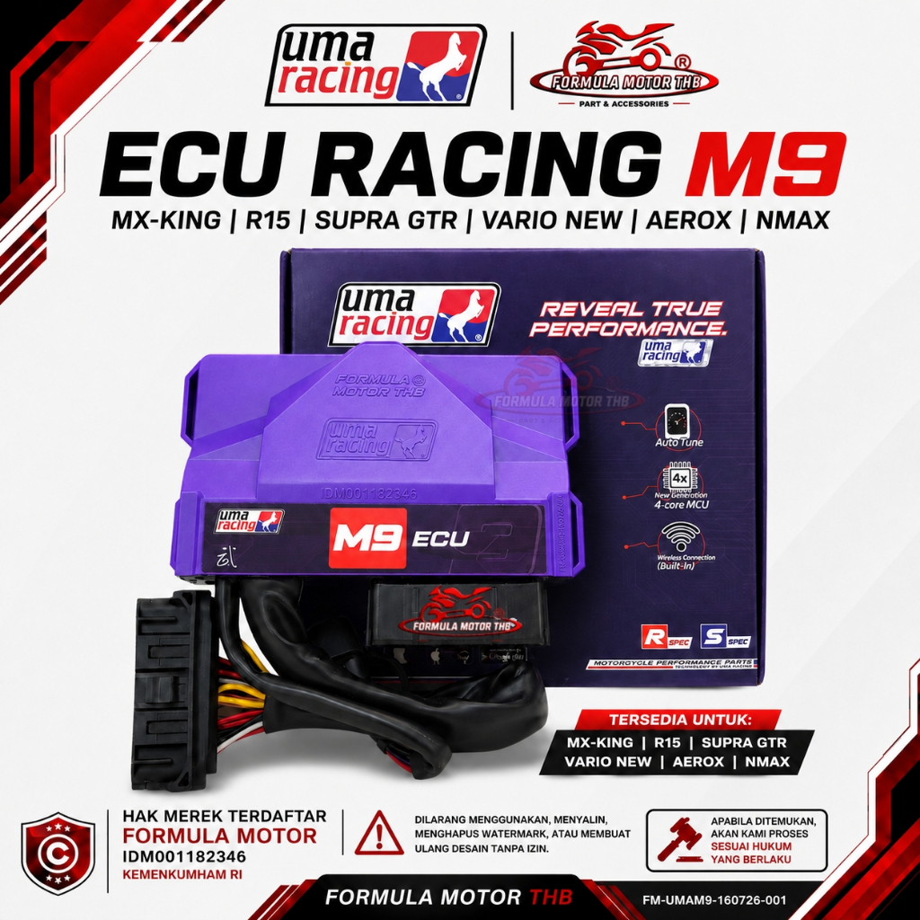 ECU UMA RACING M9 Original Semua Jenis Motor Injeksi ECU Racing Programmable [Aerox, Vario-125/150, 