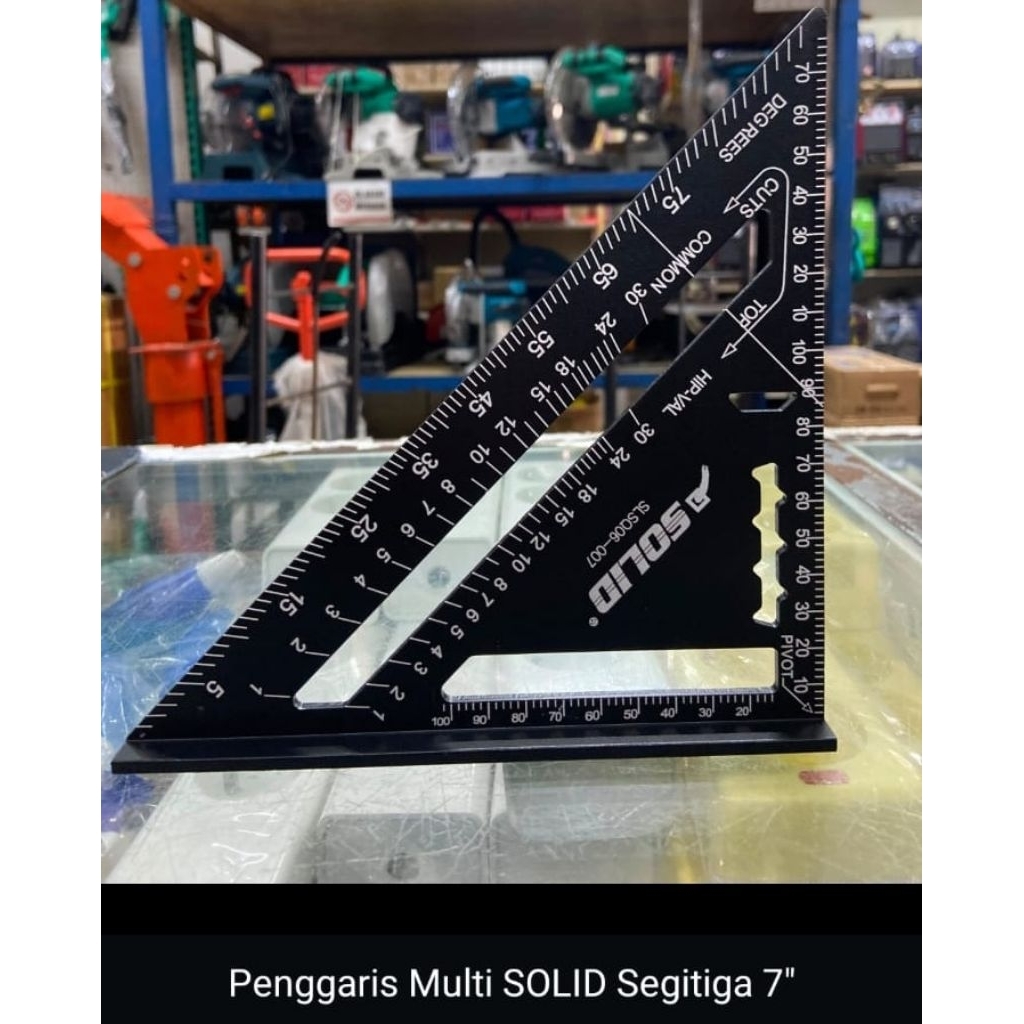penggaris segitiga multi solid 7"