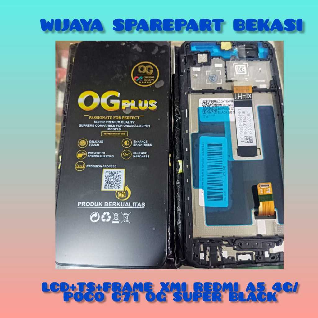 LCD TOUCHSCREEN +FRAME REDMI A5 4G/POCO C71 OG PLUS BLACK