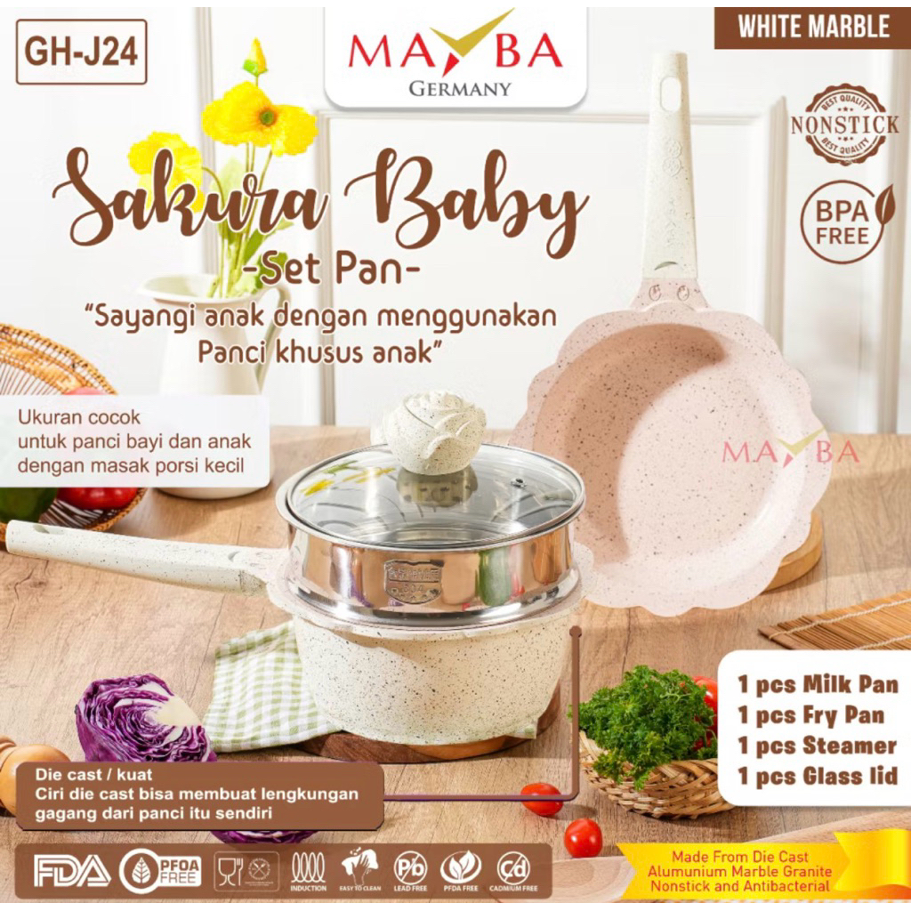 PANCI MPASI AMAN MAYBA PERALATAN BAYI PAN MAYBA FRY PAN MAYBA PANCI FRYPAN MAYBA