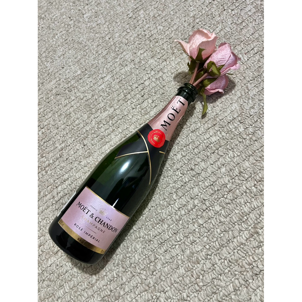 Botol Kosong Moet & Chandon Rose Imperial Pink untuk Dekorasi