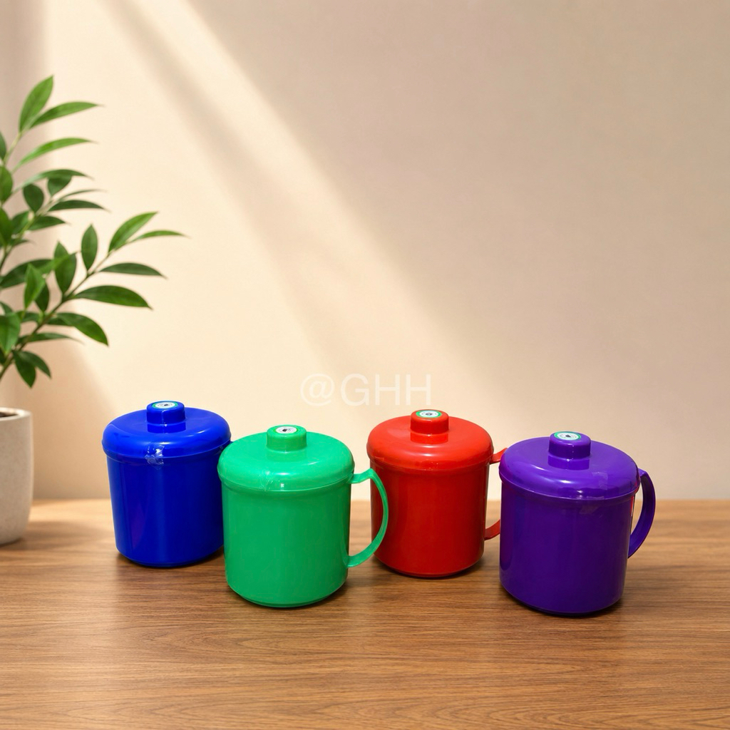 Mug Gelas Tutup JUMBO / Cangkir Bunga Matahari / Gelas Minum