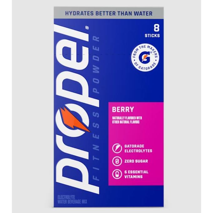 Gatorade Propel Berry Zero Sugar 8 Sticks Electrolyte Powder Drink Mix Electrolyte Powder Drink