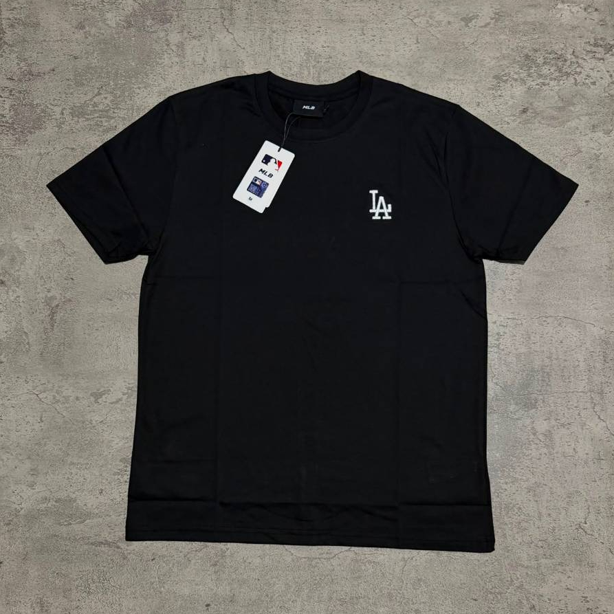 Kaos Branded LA Simple Bordir//Baju Kaos MLB LA Embordery//Kaos Branded Unisex