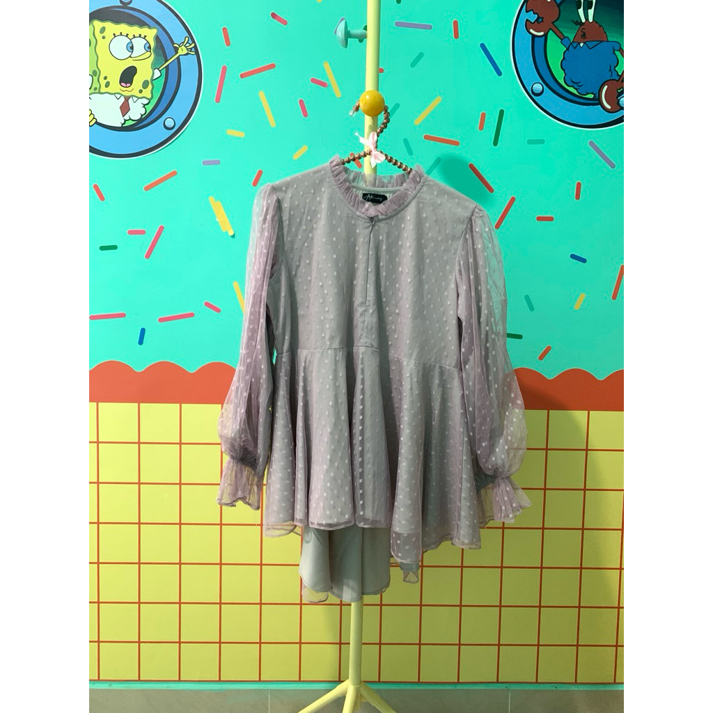 Atasan Blouse Peplum Tile Abinaya