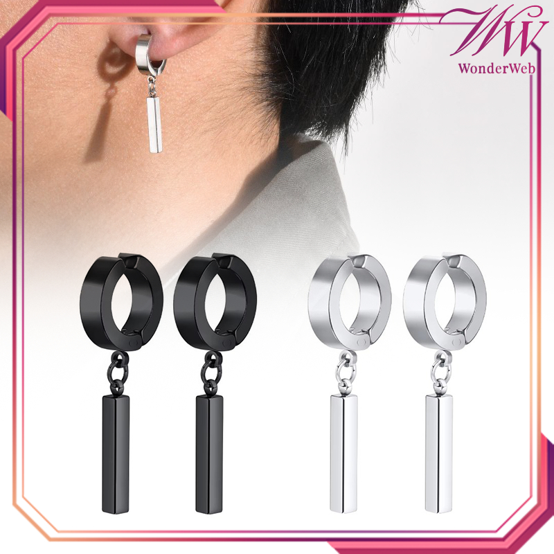 Anting Jepit Korea Stainless Anting Jepit Panjang Anting Anting Jepit Kilap Antingan Jepit