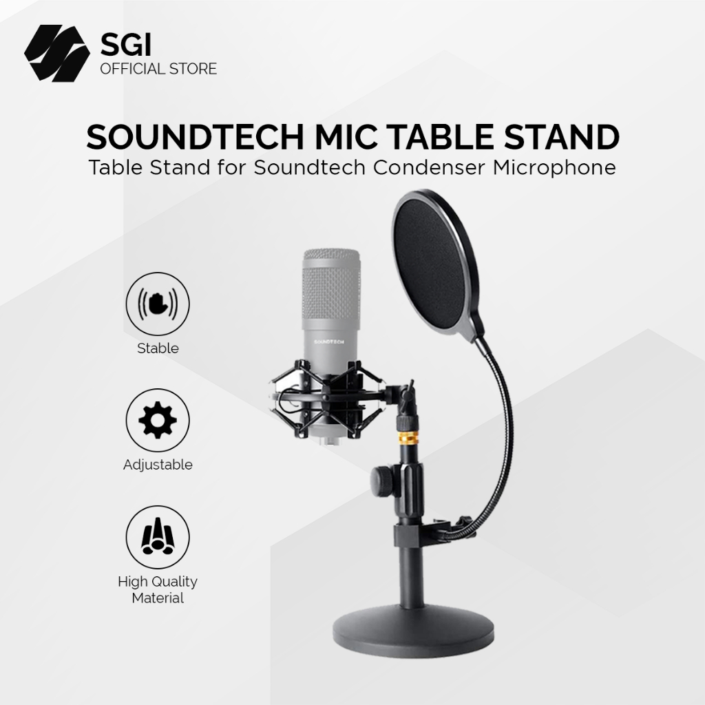 SOUNDTECH Stand Table for Microphone Mic Condenser Soundtech