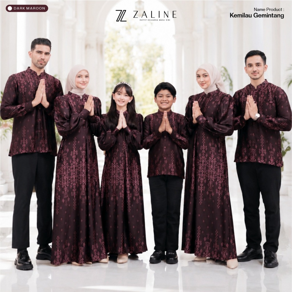 BAJU SARIMBIT KELUARGA MOTIF TERBARU LEBARAN 2027 | BAJU LEBARAN 2027 COUPLE KELUARGA AYAH IBU ANAK 