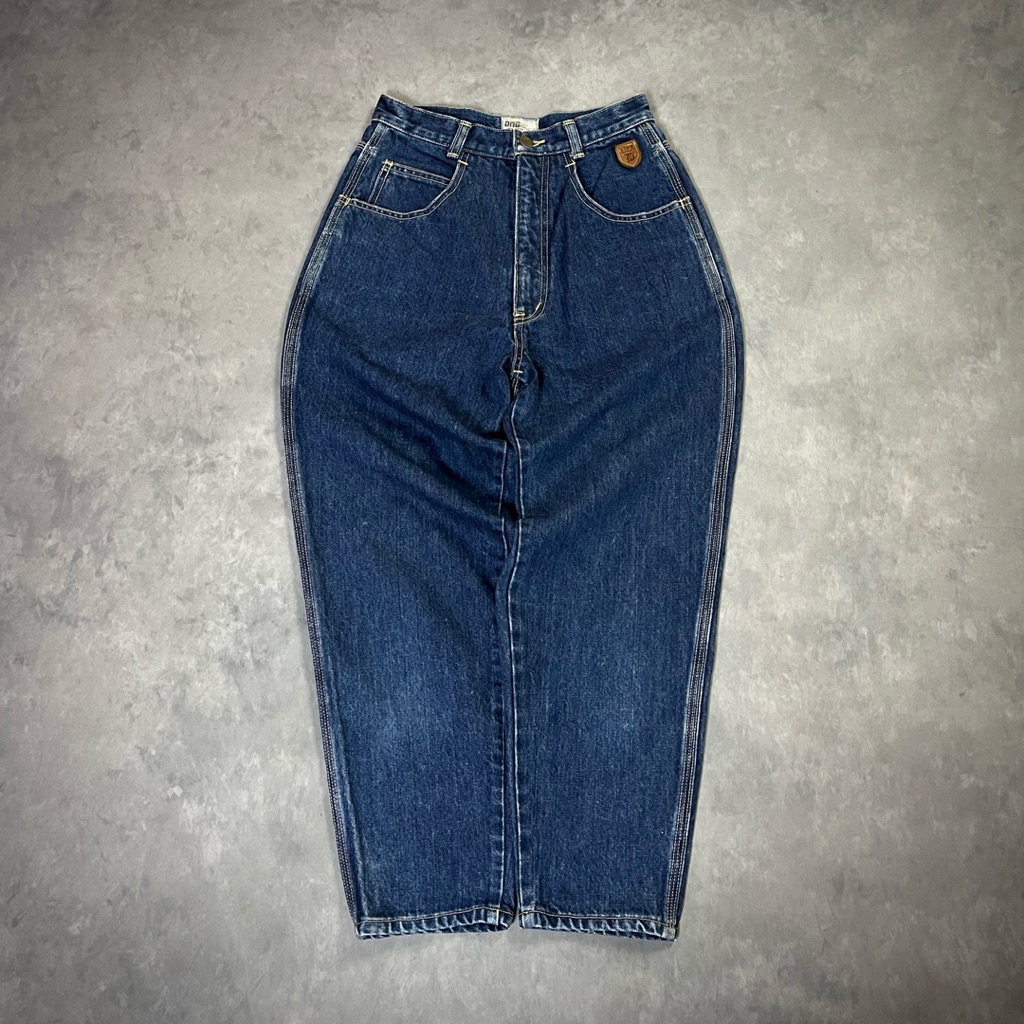 DMG Japanese Brand Denim High Waisted Pants | Baggy Jeans Cewek Japanese Brand Original