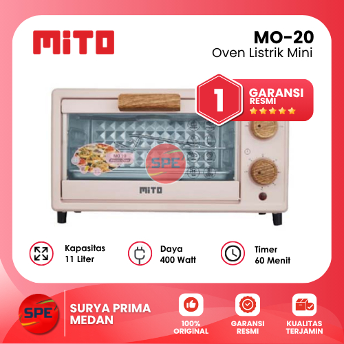 OVEN LISTRIK MITO KAPASITAS 11 LITER MO-20 ( GARANSI RESMI MEDAN )