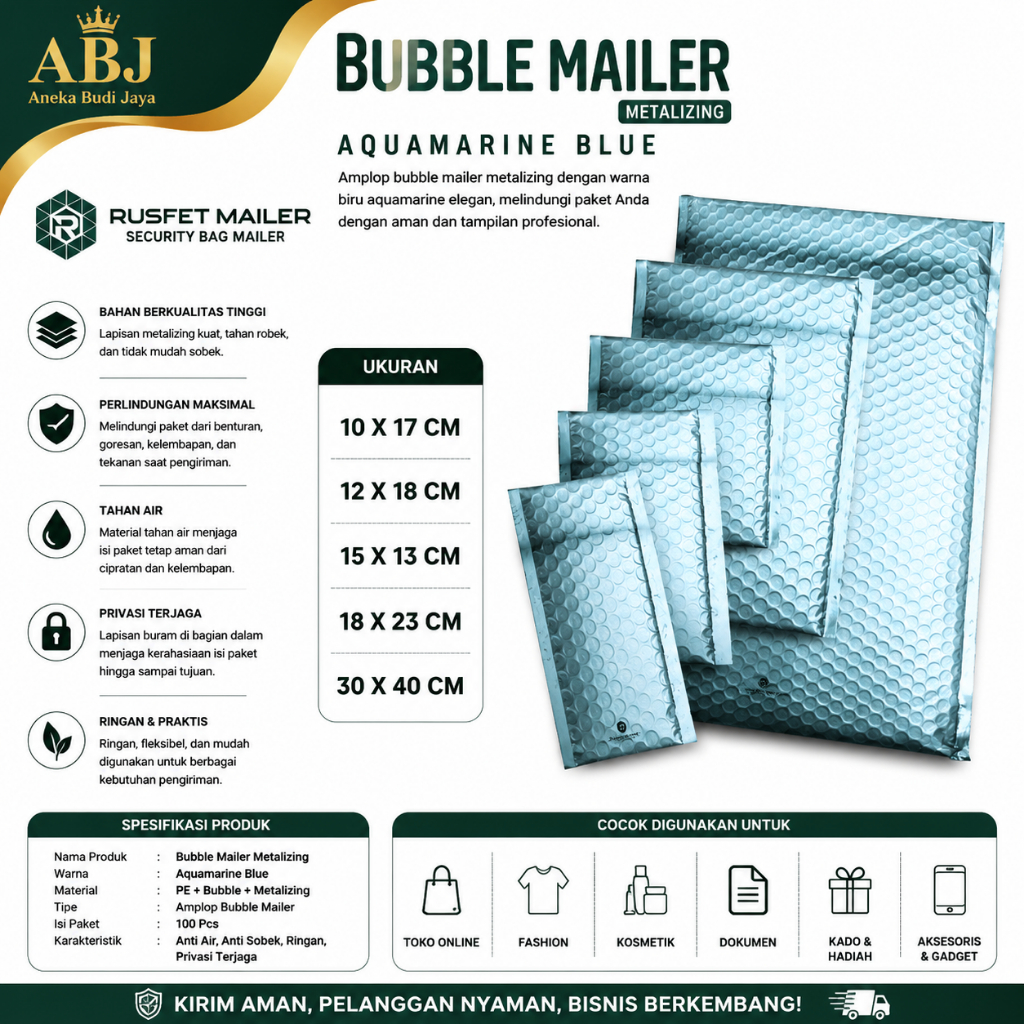 Amplop Bubble Mailer Envelope Bubble Packing Bubble Mailer Premium -
