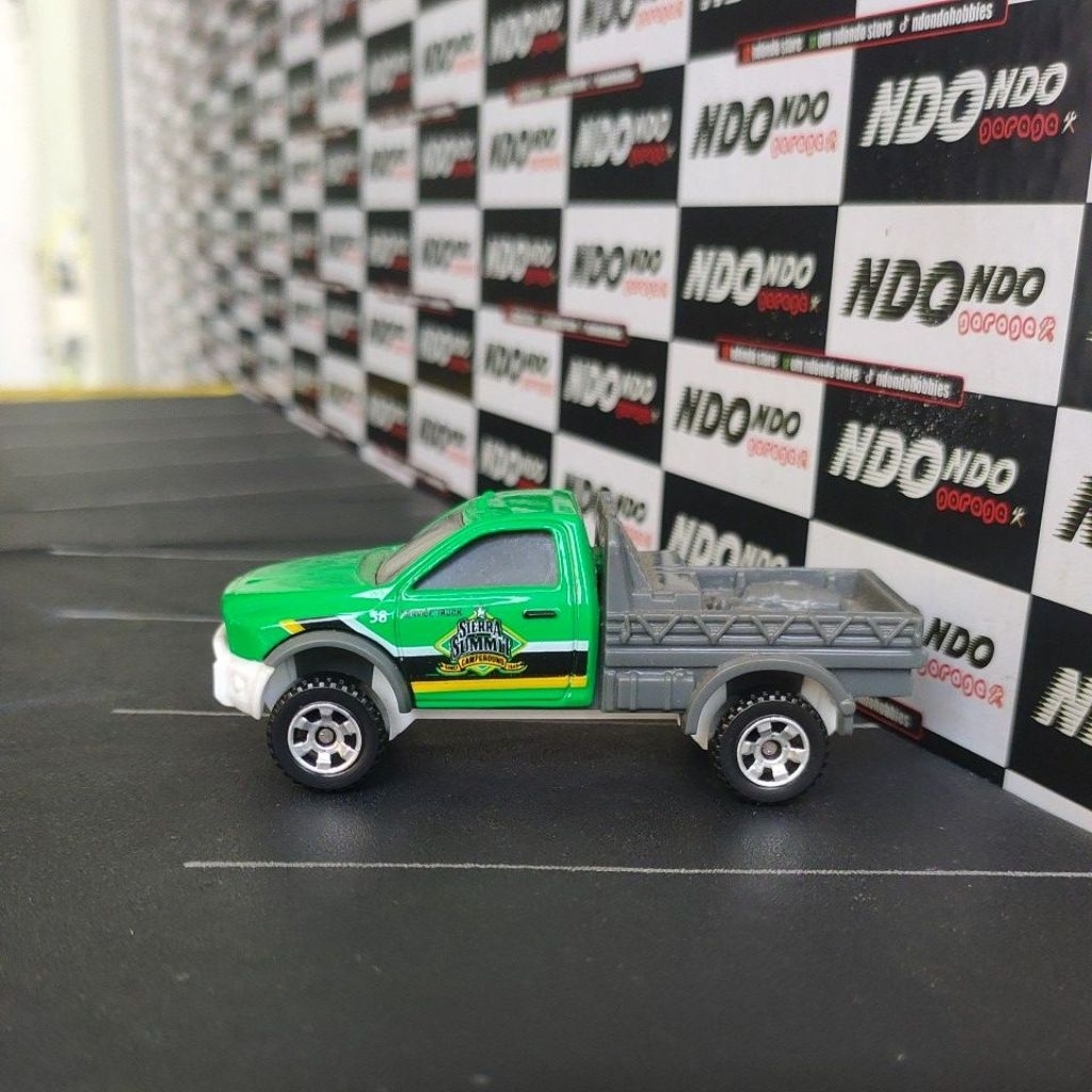 Matchbox 2016 Ram Flatbed Green 2nd Loose - 2020 MBX Mountain