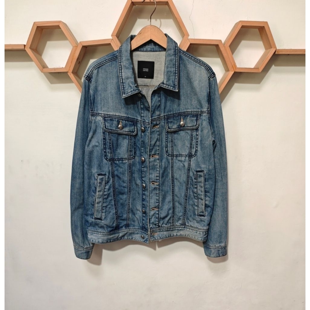 Jacket jeans Design United pria size L