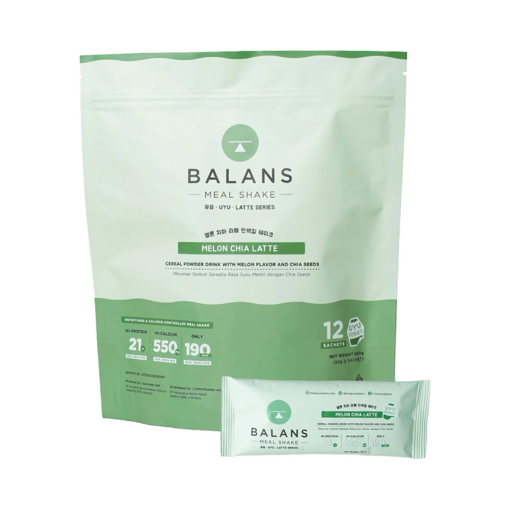 BALANS Meal Shake UYU Series | 8 Sachet | Melon