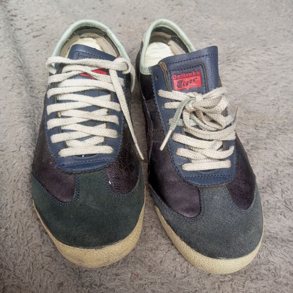 Original Sepatu Onitsuka Tiger Serrano MIJ Japan Kulit Asli Size 43.5 Insole 27.5cm Preloved Pria Wa