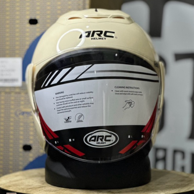 Helm ARC RITZ PASTEL CREAM ORIGINAL MALAYSIA