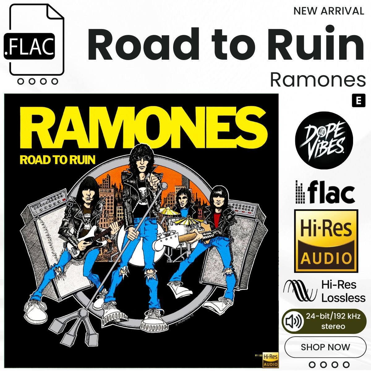Ramones - Road to Ruin (1978) FLAC Hi-Res Lossless 24-Bit/192 kHz