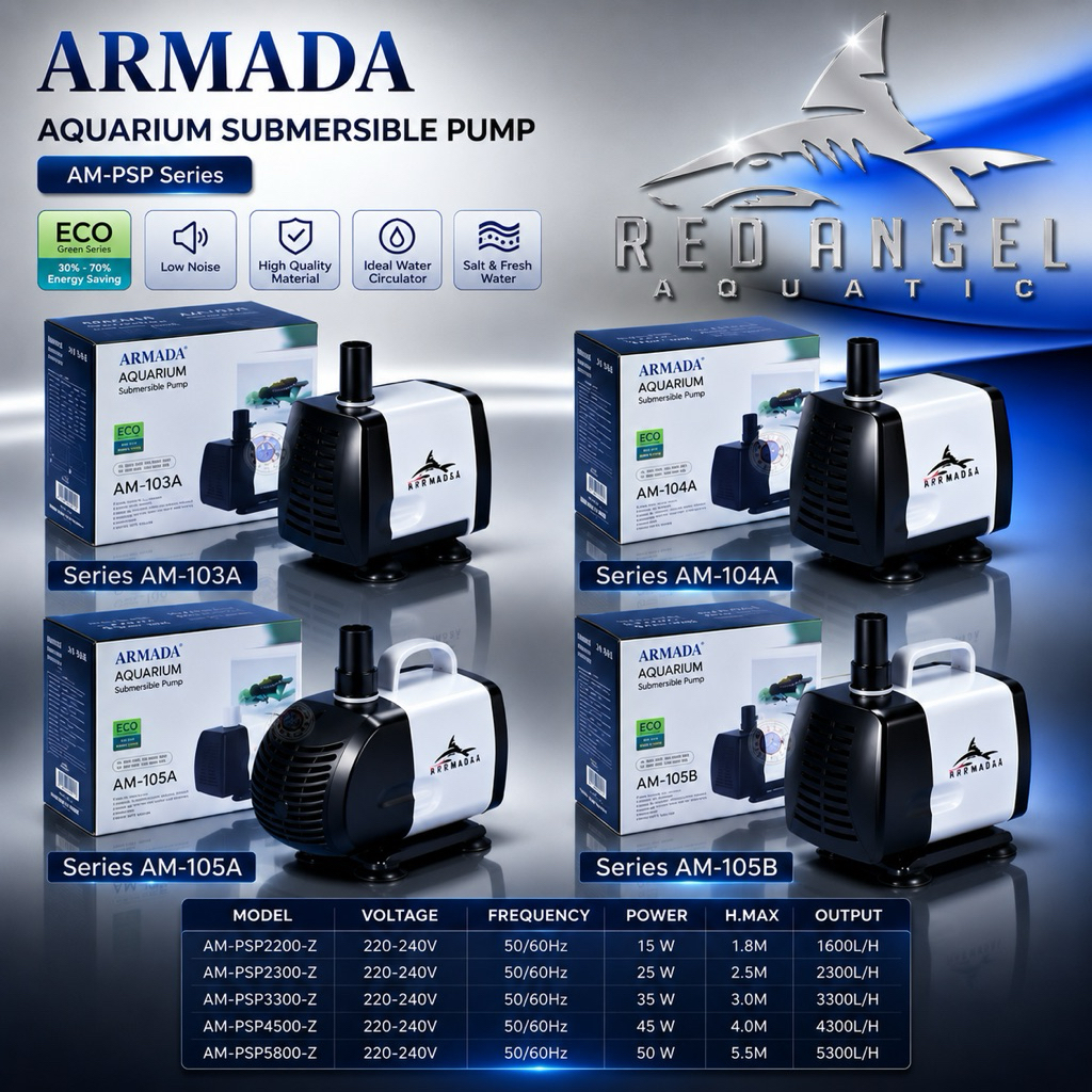 ( BONUS BIO FILTER) ARMADA -AM SERIES POMPA KOLAM DAN AQUARIUM AM-103A | 104A | 105A|105B