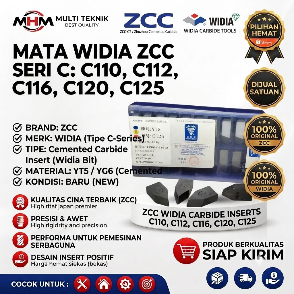 Mata Pahat Widia C110 C120 C122 C125 Brazed Carbide Tool Bit Pahat Bubut Carbide Untuk Baja