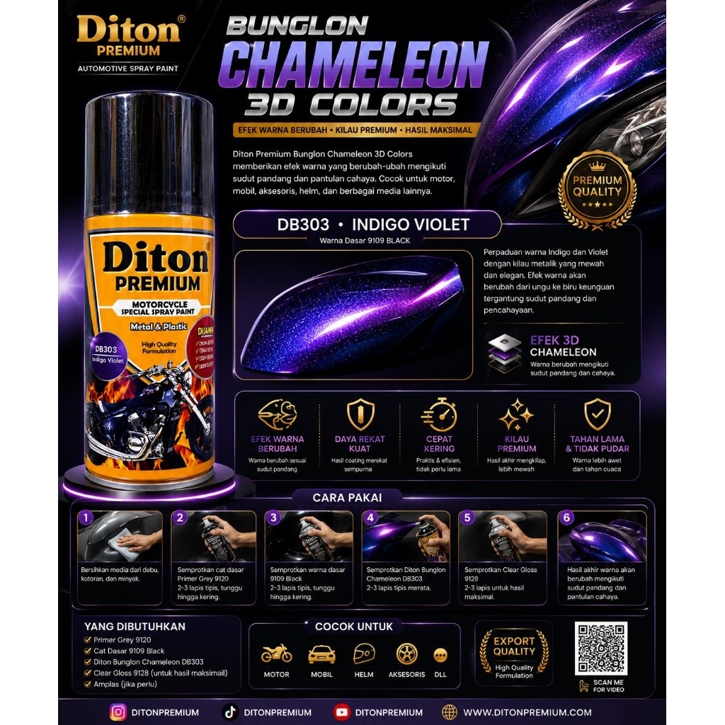 Diton Premium Bunglon Chameleon 300cc