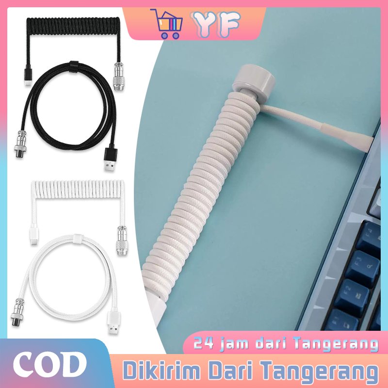 Type C Coiled Cable Mechanical Keyboard Aviator