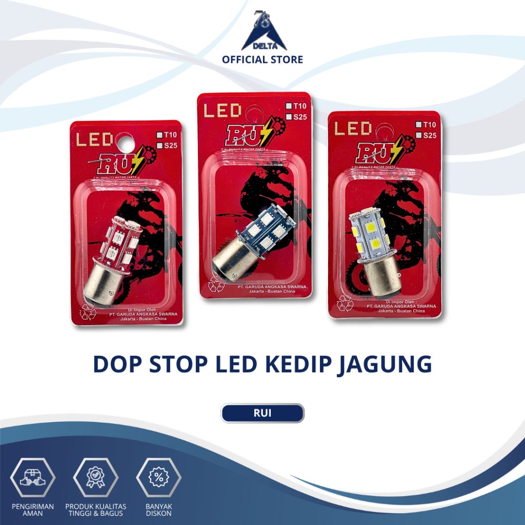 DOP STOP LED KEDIP JAGUNG - Lampu Stop LED Model Jagung 13 Mata Flashing Kedip / Harga Per Biji