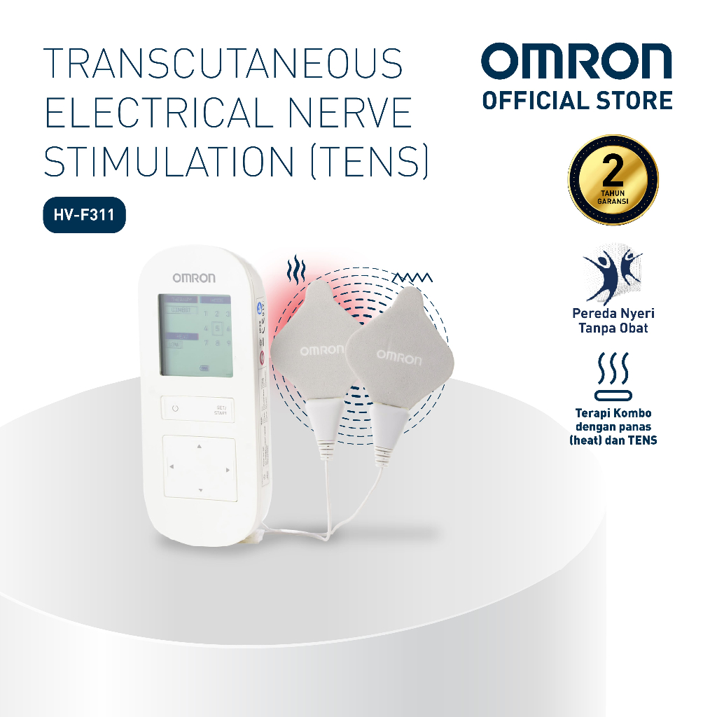 Omron HV-F311 Pulse Massager TENS Alat Pijat Terapi Elektrik Heat Pad