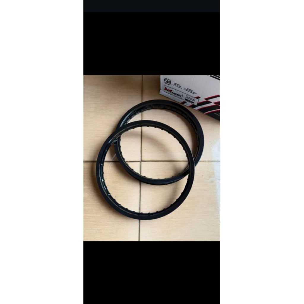 vleg Rossi vleg vrossi ring 17 ukuran 160/185 hitam glossy hitam kempling