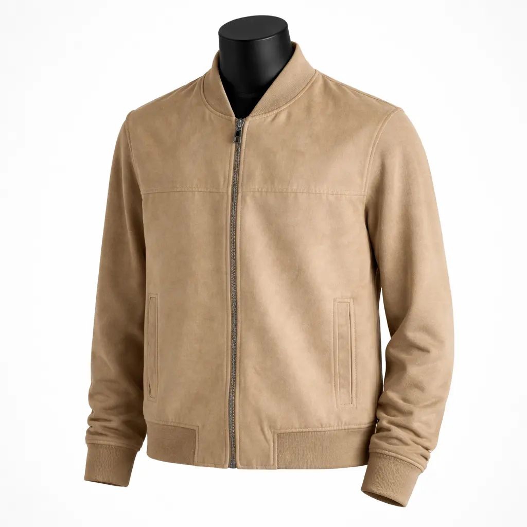 Jaket Bomber Pria Unisex Bahan Canvas suede Tebal dan Hangat Ukuran M-XXL