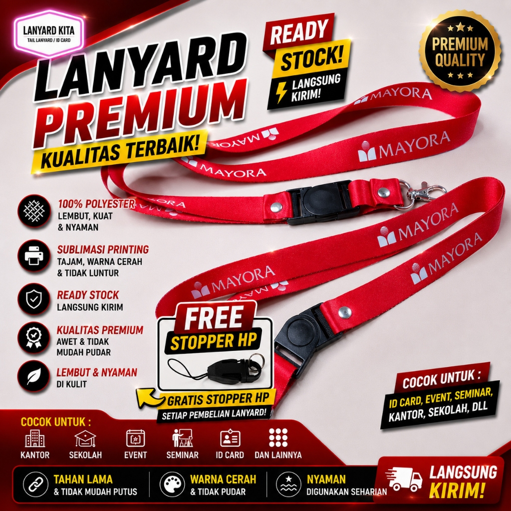 MAYORA LANYARD TALI GANTUNGAN ID CARD