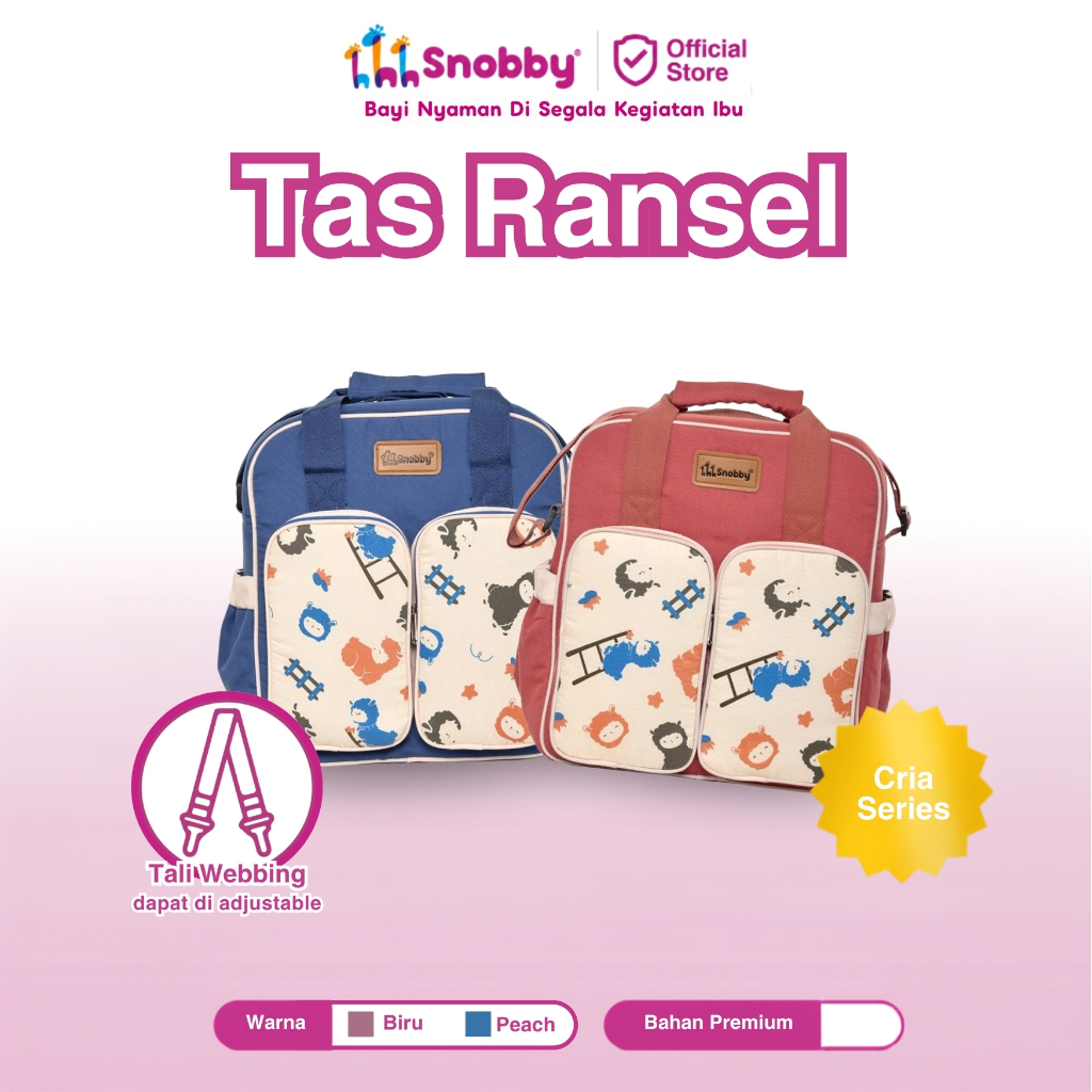 Snobby Tas Bayi Ransel Saku Diapers Bag Motif Cria Series SBT8074
