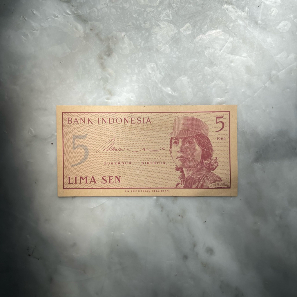 5 Sen Tahun 1964 Lawas Jadul Tua